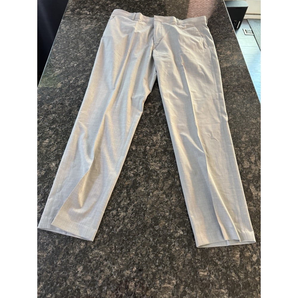 New Mens Perry Ellis Slim Fit Gray‎ Dress Pants $140 38x32. NWT